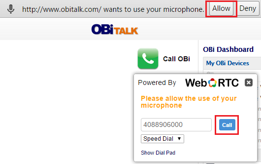 Call OBi Example